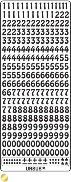 Ursus kreativ sticker 59100015 zahlen gold - Ursus-59100015-4008525645870