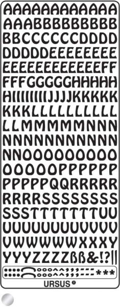Ursus kreativ sticker 59110013 buchstaben silber - Ursus-59110013-4008525646525