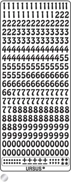 Ursus kreativ sticker 59110015 zahlen silber - Ursus-59110015-4008525646549
