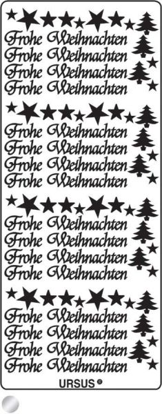 Ursus kreativ sticker 59110059 frohe weihnachten silber - Ursus-59110059-4008525646983