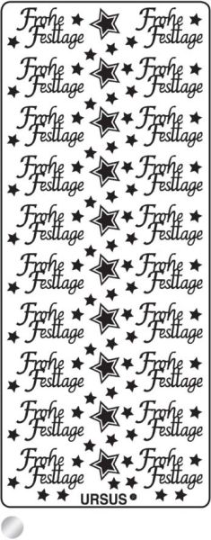 Ursus kreativ sticker 59110060 frohe festtage silber - Ursus-59110060-4008525646990