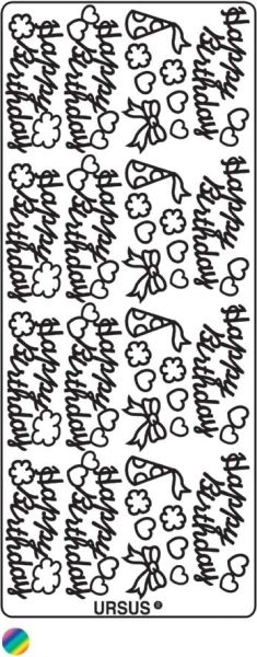 Ursus kreativ sticker 59160010 happy birthday multicolor - Ursus-59160010-4008525647447