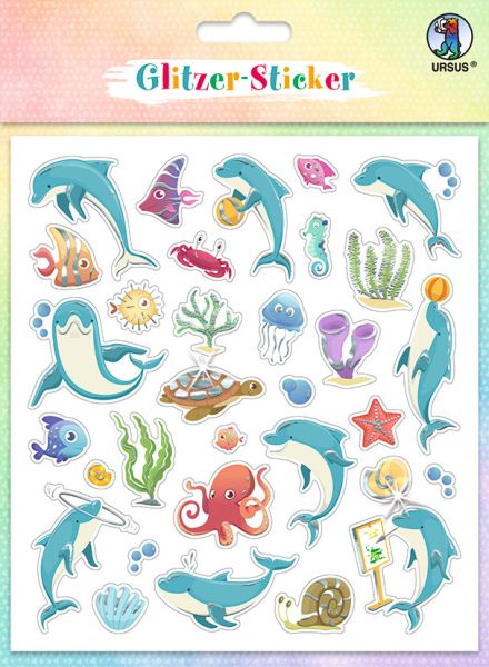 Ursus glitzer-sticker fun mot. 03 59540003f 136 sticker - Ursus-59540003f-4008525245247