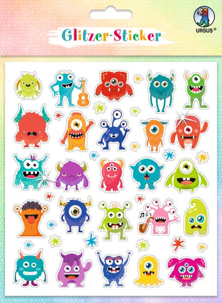 Ursus glitzer-sticker fun mot. 05 59540005f 150 sticker - Ursus-59540005f-4008525245278
