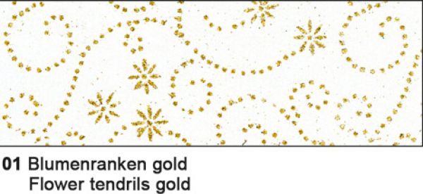 Ursus glitterseide blumenranken gold 60600001 100g 5 stück - Ursus-60600001-4008525438946