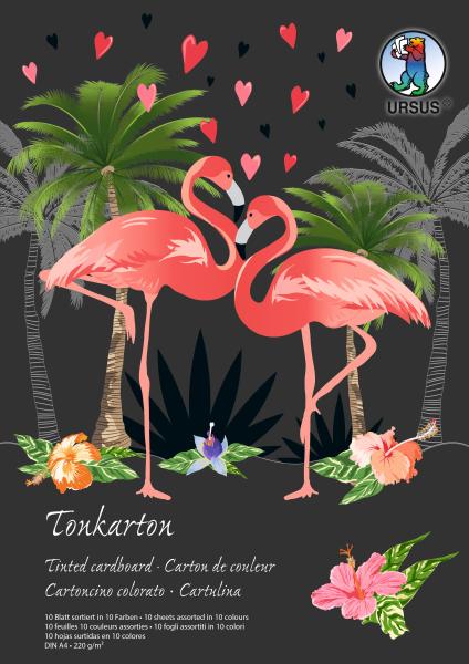 Ursus tonkarton-block a4 6684699se 220g, 10 farben 10 blatt - Ursus-6684699se-4008525225270