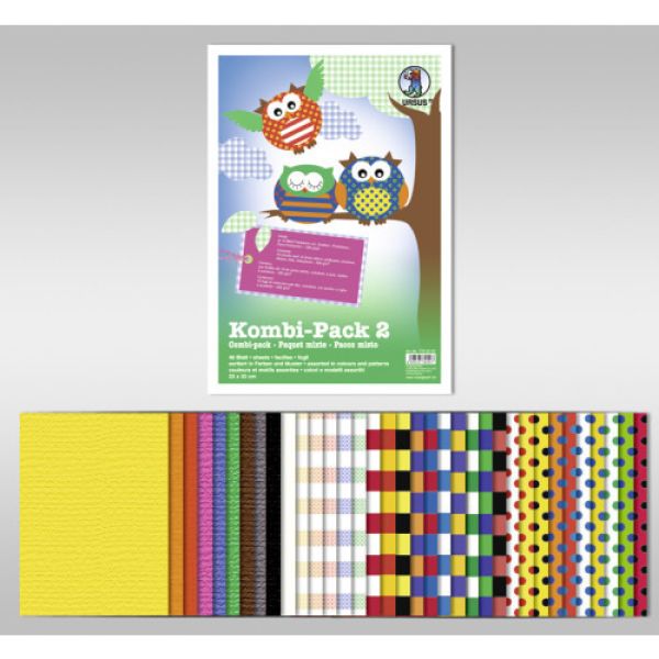 Ursus papier kombi-pack 7780000 23x33cm sortiert - Ursus-7780000-4008525344407
