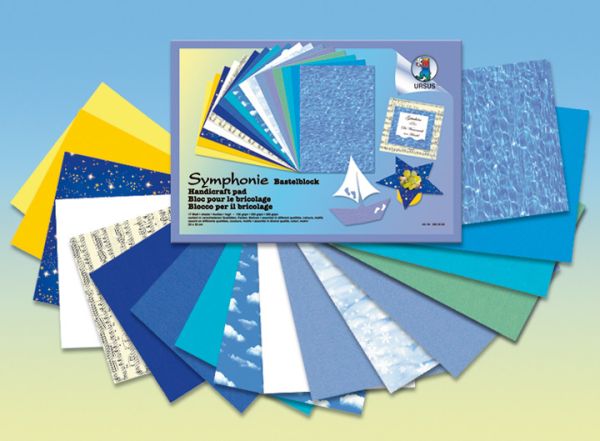Ursus bastelblock symphonie 23x33cm 7840099 farbig ass. 17 blatt - Ursus-7840099-4008525047568