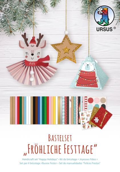 Ursus bastel-set 18x25.5cm 7960099f fröhliche festtage - Ursus-7960099f-4008525250890