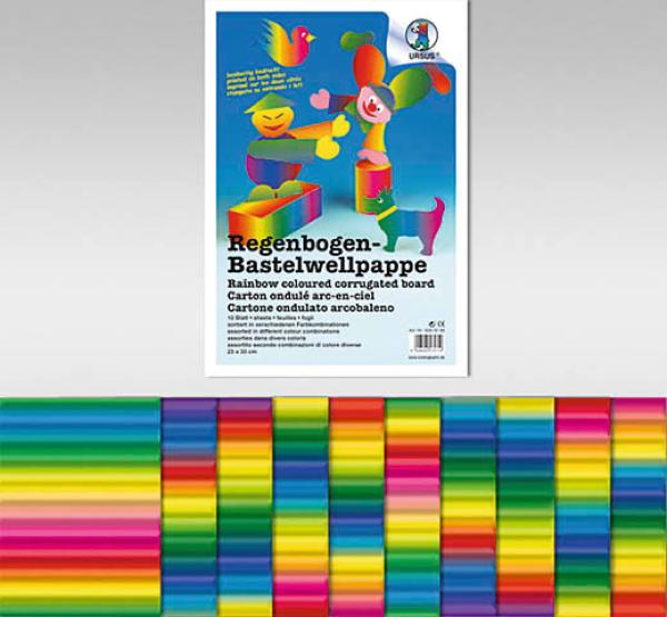 Ursus regenbogen-karton 23x33cm 9280099 farbig ass. 10 blatt - Ursus-9280099-4008525575719