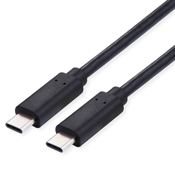 Value usb-c-c, lade & datenkabel 11.99.8308 black, st/st, pd3.0/100w 1m - Value-11998308-7630049624931