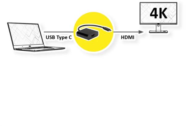 Value usb-c 3.1 - hdmi adapter 12.99.3211 black, st/bu, 2160p, 10cm - Value-12.99.3211-7611990155699-04.jpg