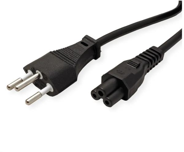 Value netzkabel black 19.99.2097 t12 auf c5, 3polig 1m - Value-19992097-7611990917075