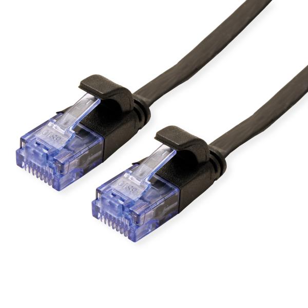 Value patchkabel flach, cat.6a utp 21.99.0825 black, halogenfrei 5m - Value-21990825-7611990145454