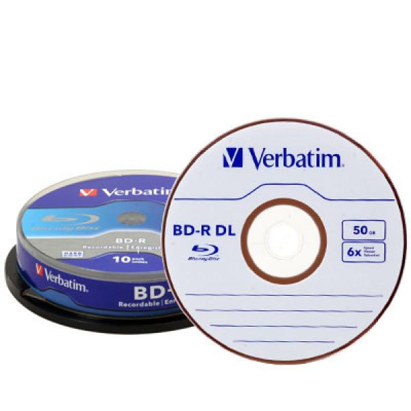 Verbatim bd-r spindle whi./blue 50gb 43746 6x dl scratchgrd+ 10 pcs - Verbatim-43746-0023942437468-03.jpg