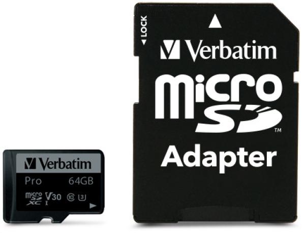 Verbatim micro sdxc pro u3 64gb 47042 read 90mb/sec. write 45mb/sec - Verbatim-47042-0023942470427-02.jpg