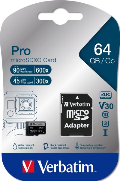 Verbatim micro sdxc pro u3 64gb 47042 read 90mb/sec. write 45mb/sec - Verbatim-47042-0023942470427-03.jpg