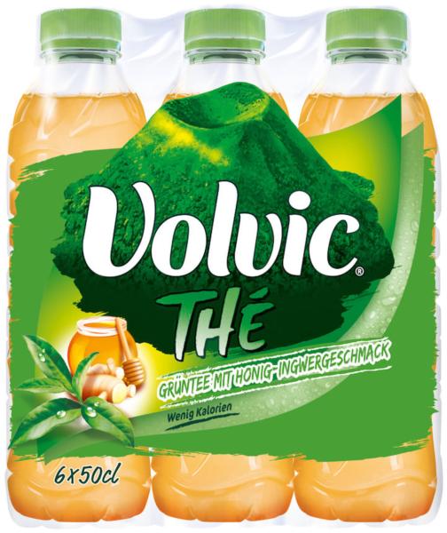 Volvic grüntee pfefferminz, pet 129400000159 50 cl, 6 stk. - Volvic-129400000159-3057640377303