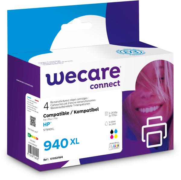 Wecare multipack 940xl rebuilt cmybk c2n93aewe z.hp oj pro 8000 69/3x24ml - Wecare-c2n93aewe-3112539746582