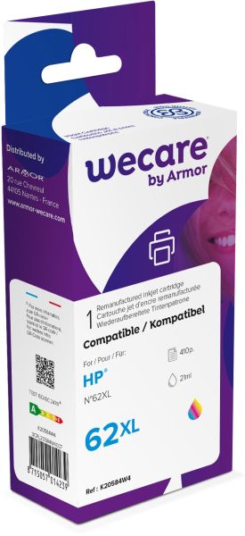 Wecare tinte 62xl rebuilt color c2p07aewe zu hp envy 5640 e-aio 21ml - Wecare-c2p07aewe-8715057014239