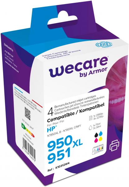 Wecare multi 950xl/951 rebuilt cmybk c2p43aewe z.hp oj pro 8100 75/3x30ml - Wecare-c2p43aewe-3112539744571