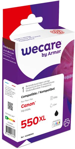 Wecare tinte xl rebuilt schwarz pgi-550xlpgbwe zu canon pixma mg5450 22ml - Wecare-pgi-550xlpgbwe-8715057013782
