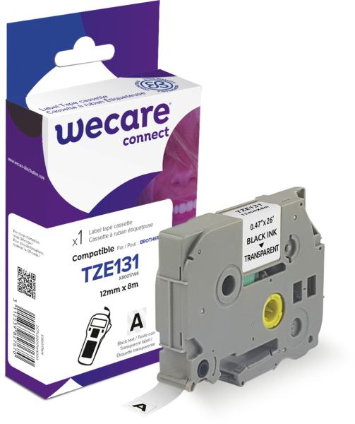 Wecare band, laminiert schwarz/klar tze-131we ersetzt ptouch tze-131 12mm - Wecare-tze-131we-3112539827670