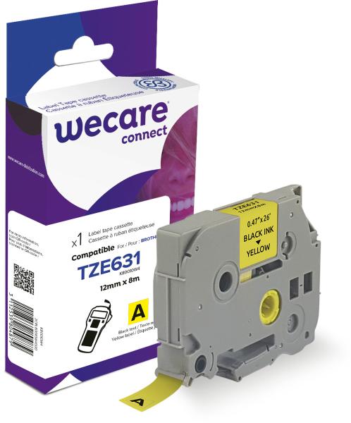 Wecare band, laminiert schwarz/gelb tze-631we ersetzt ptouch tze-631 12mm - Wecare-tze-631we-3112539804879