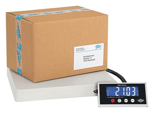 Wedo paketwaage paket 100 plus 507610010 tragkraft bis 100kg 40x40x5cm - Wedo-507610010-4003801864518
