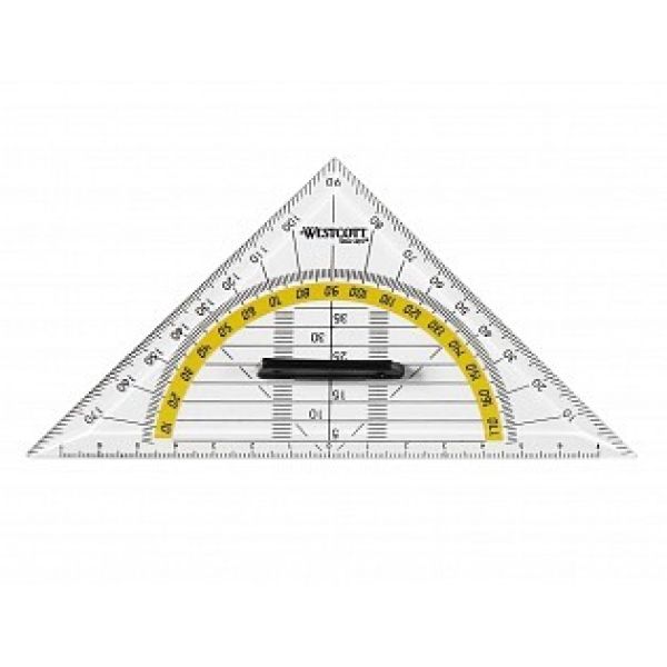 Westcott geodreieck 14cm e-1013300 mit griff - Westcott-e-1013300-4027521512191
