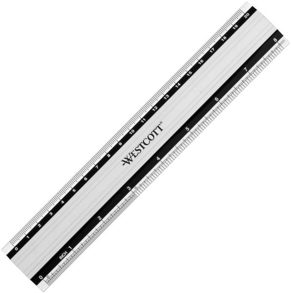 Westcott aluminium lineal e-1019000 cm/inch skala - Westcott-e-1019000-4027521513600-05.jpg
