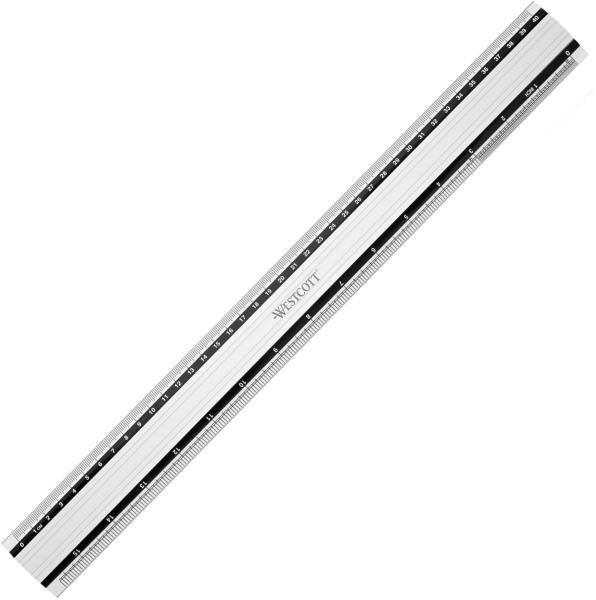 Westcott aluminium lineal 40cm e-1019200 cm/inch scala - Westcott-e-1019200-4027521513624-05.jpg