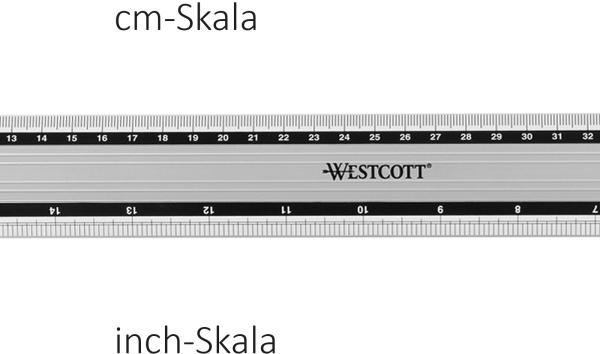 Westcott aluminium lineal 50cm e-1019300 cm/inch scala - Westcott-e-1019300-4027521513631-02.jpg