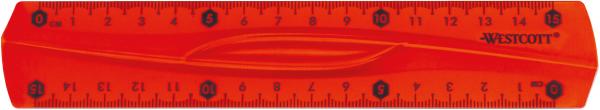 Westcott lineal, flexibel e-10220 00 15cm blau/rot/grün - Westcott-e-10220-00-4027521515062-02.jpg