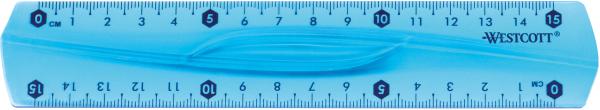 Westcott lineal, flexibel e-10220 00 15cm blau/rot/grün - Westcott-e-10220-00-4027521515062-03.jpg