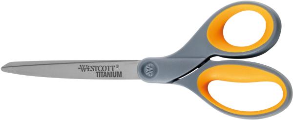 Westcott schere softgrip titan 23cm e-30493 00 grau/gelb - Westcott-e-30493-00-4027521516465
