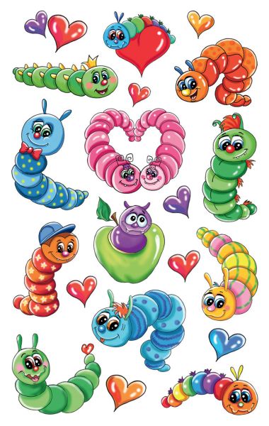 Z-design sticker kids 3d 53158 raupen 1 stück - Z-design-53158-4004182531587