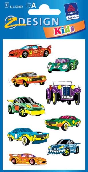 Z-design sticker kids 53882 autos 3 stück - Z-design-53882-4004182538821