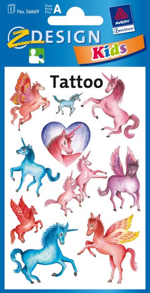 Z-design sticker tattoo 56669 einhorn - Z-design-56669-4004182566695
