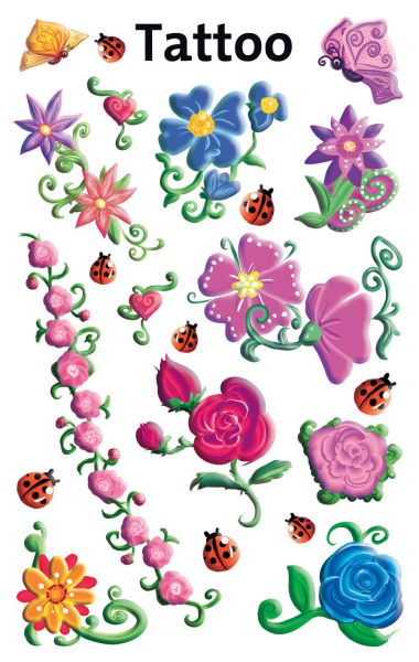Z-design sticker tattoo 56691 blumen 3 stück - Z-design-56691-4004182566916