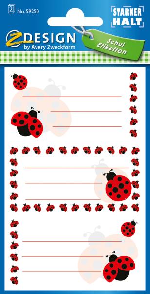 Z-design sticker m.käfer 8.4x16cm 59250z rot/weiss 2 bogen - Z-design-59250z-4004182592502-02.jpg