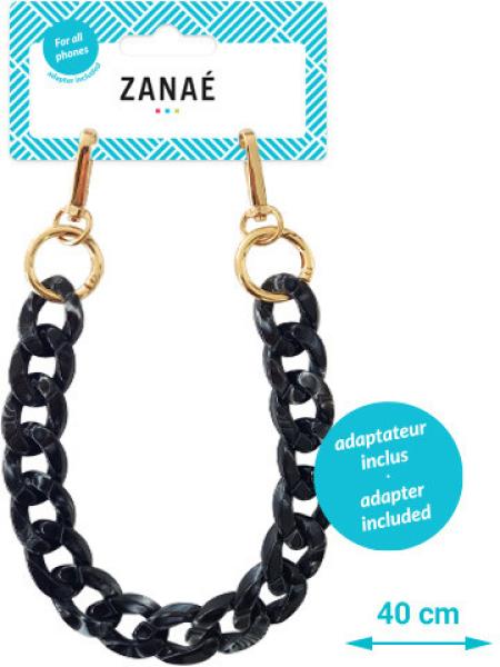 ZanaÉ phone wristlace marble vibe 17450 mineral winter black - Zanae-17450-3663838174502