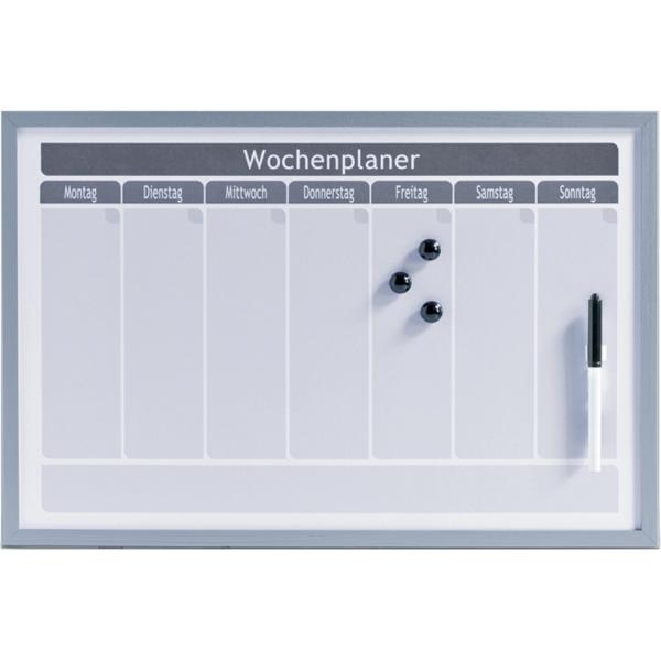 Zeller wochenplaner metall 60x40 cm 11515 weiss - Zeller-11515-4003368115153