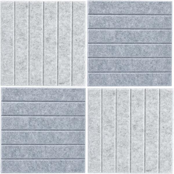 Zeller pinboard-set, 4tlg. 30x30 cm 11579 hell-/dunkelgrau - Zeller-11579-4003368115795