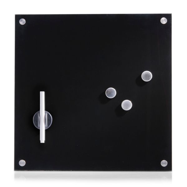 Zeller glas-magnettafel 11602 schwarz, 40x40cm - Zeller-11602-4003368116020