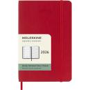 MOLESKINE Agenda Classic Pocket 2026 DSF212WN2Y26 1W/1S scharlachrot SC 9x14cm