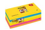 POST-IT Super Sticky Notes 76x76mm 654SR9+3 Rio 5 Farben 12 x 90 Blatt