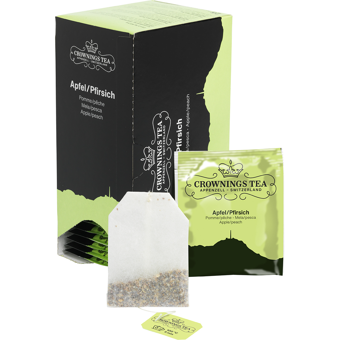CROWNING'S Apfel/Pfirsich 101295 Beutel 2.5g, 25 Stk.