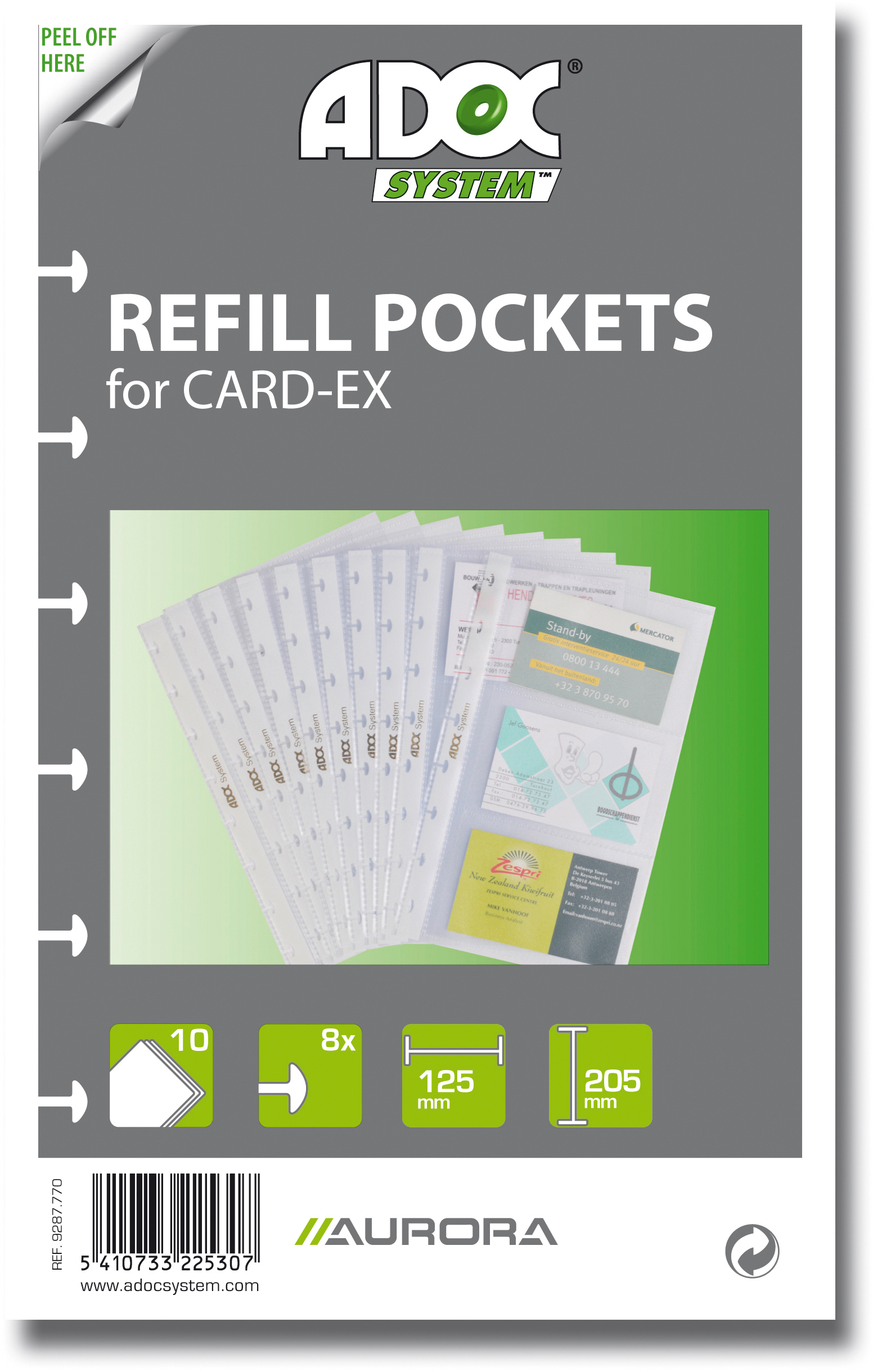 ADOC Ersatztaschen Card-Ex A5 9287.770 transparent 10 Stk.