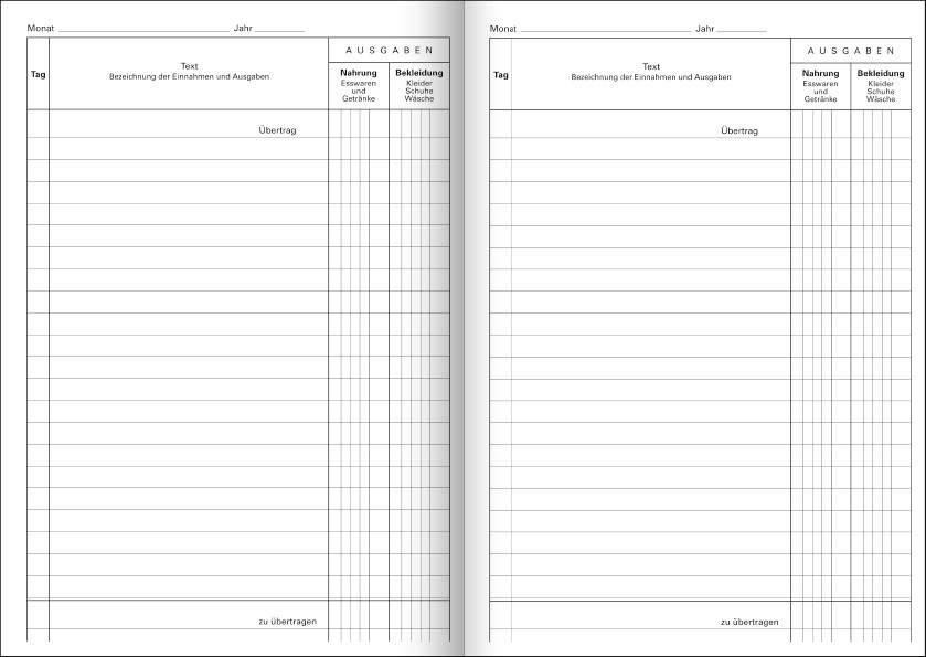 FAVORIT Haushaltungsbuch D A5 879 D 24 Blatt
